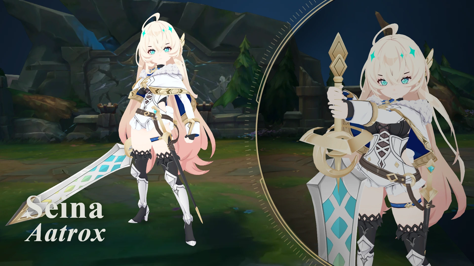 Seina Aatrox (Stella Sora) - LoL custom skin | Divine Skins